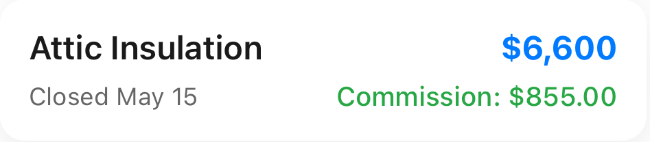 Recent deals card showing electrical service job with bonus earnings